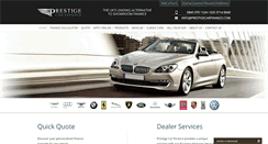 Desktop Screenshot of prestigecarfinance.com